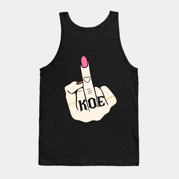KOE (Wetzel) Woman_s Middle Finger Active Tank Top by MasterMug